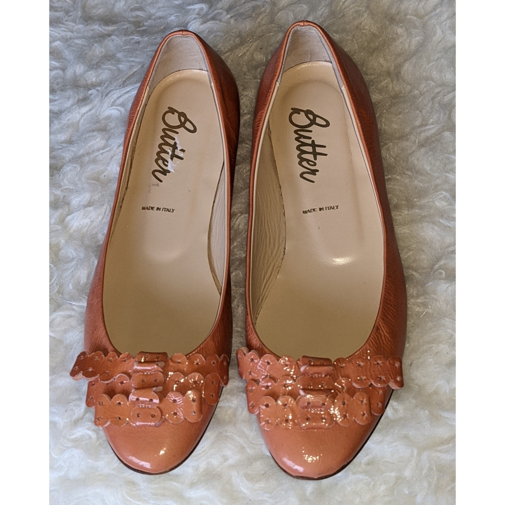 Butter | Comfortable Flats Leather Upper Made In Italy Woman Size 10